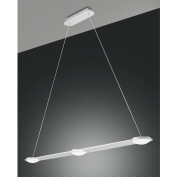 Fabas Luce Swan Lampada a Sospensione LED Bianco, 3-Luci