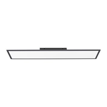 Leuchten-Direkt FLAT Plafoniera LED Nero, 1-Luce, Telecomando