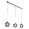 Lampadario a sospensione Steinhauer Lotus Acciaio inox, 3-Luci