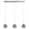 Lampadario a sospensione Steinhauer Lotus Acciaio inox, 3-Luci