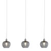 Lampadario a sospensione Steinhauer Lotus Acciaio inox, 3-Luci
