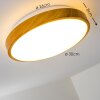 Sora Wood Plafoniera LED Legno chiaro, Bianco, 1-Luce