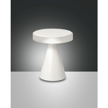 Fabas Luce Neutra Lampada da Tavolo LED Bianco, 1-Luce
