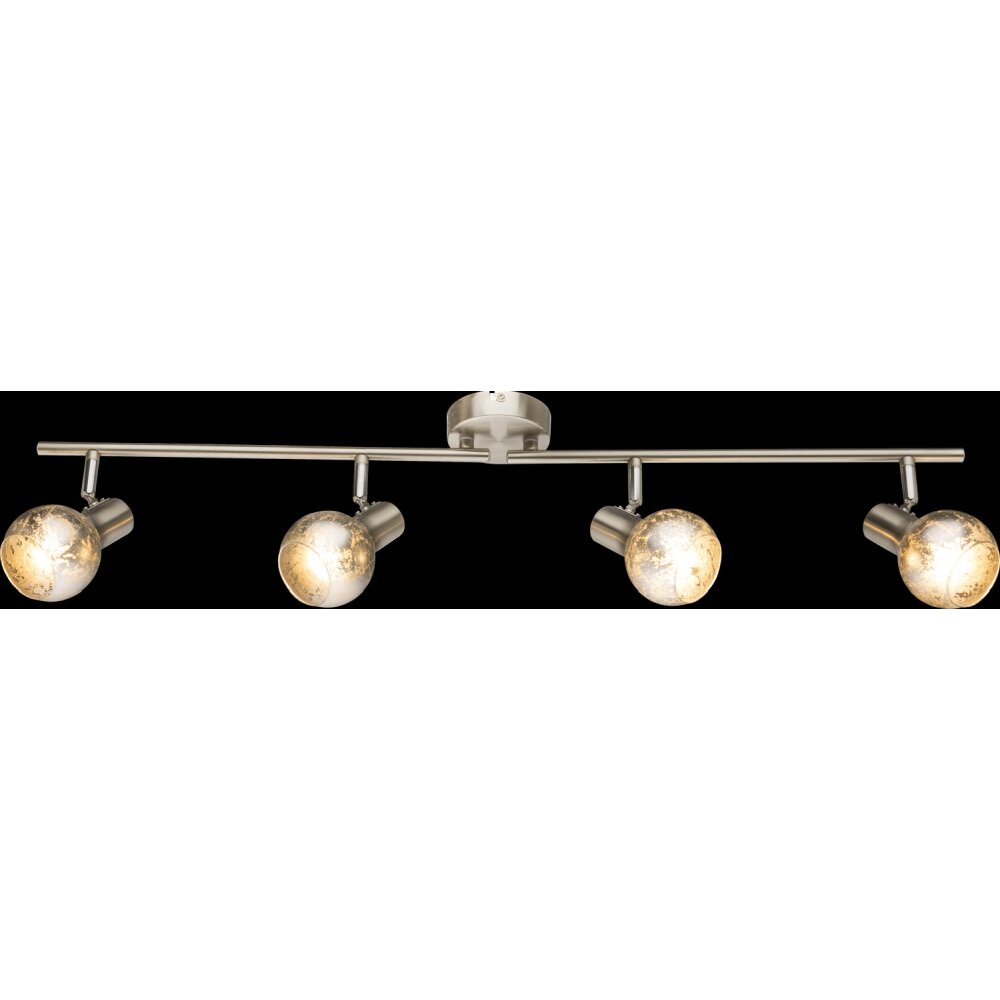Globo ZACATE Faretto da soffitto Nichel opaco, 4-Luci main product photo