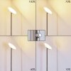 Wonsbek Lampada da terra LED Nichel opaco, 1-Luce