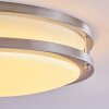 Sora Plafoniera LED Nichel opaco, Bianco, 1-Luce