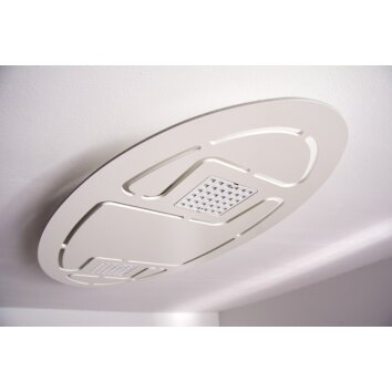 Eva Luz Ellipse Plafoniera LED Bianco, 2-Luci