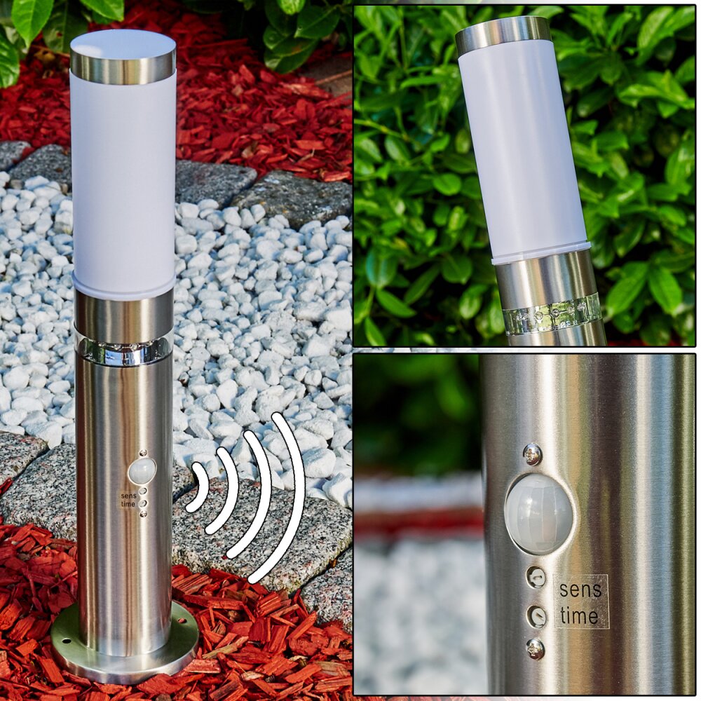 Lampada con piedistallo per esterno Walise Acciaio inox, 1-Luce, Sensori di movimento main product photo