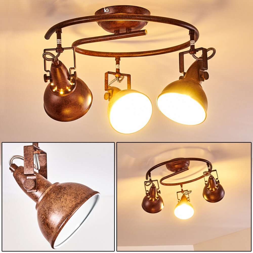 Plafoniera Tina Ruggine, 3-Luci main product photo