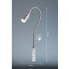 Honsel Sten Lampada da comodino LED Nichel opaco, 1-Luce