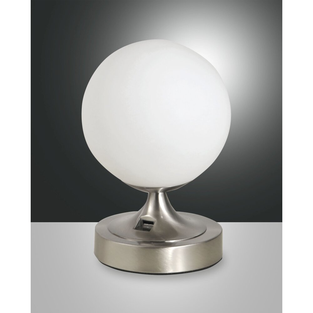 Fabas Luce Perla Lampada da Tavolo Nichel lucido, 1-Luce main product photo