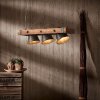 Lampada a Sospensione Brilliant Plow Legno scuro, Nero, 3-Luci