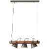 Lampada a Sospensione Brilliant Plow Legno scuro, Nero, 3-Luci