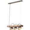 Lampada a Sospensione Brilliant Plow Legno scuro, Nero, 3-Luci