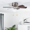 Trillo ventilatore da soffitto Grigio, Legno chiaro, Nichel opaco, 1-Luce