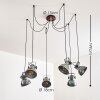 Hora Lampadario a sospensione Argento, 6-Luci
