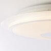 Brilliant Viktor Plafoniera LED Argento, Bianco, 1-Luce, Telecomando, Cambia colore