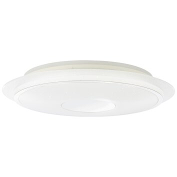 Brilliant Viktor Plafoniera LED Argento, Bianco, 1-Luce, Telecomando, Cambia colore