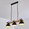 Chetco Lampada a Sospensione Legno chiaro, Nero, 3-Luci