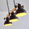 Chetco Lampada a Sospensione Legno chiaro, Nero, 3-Luci