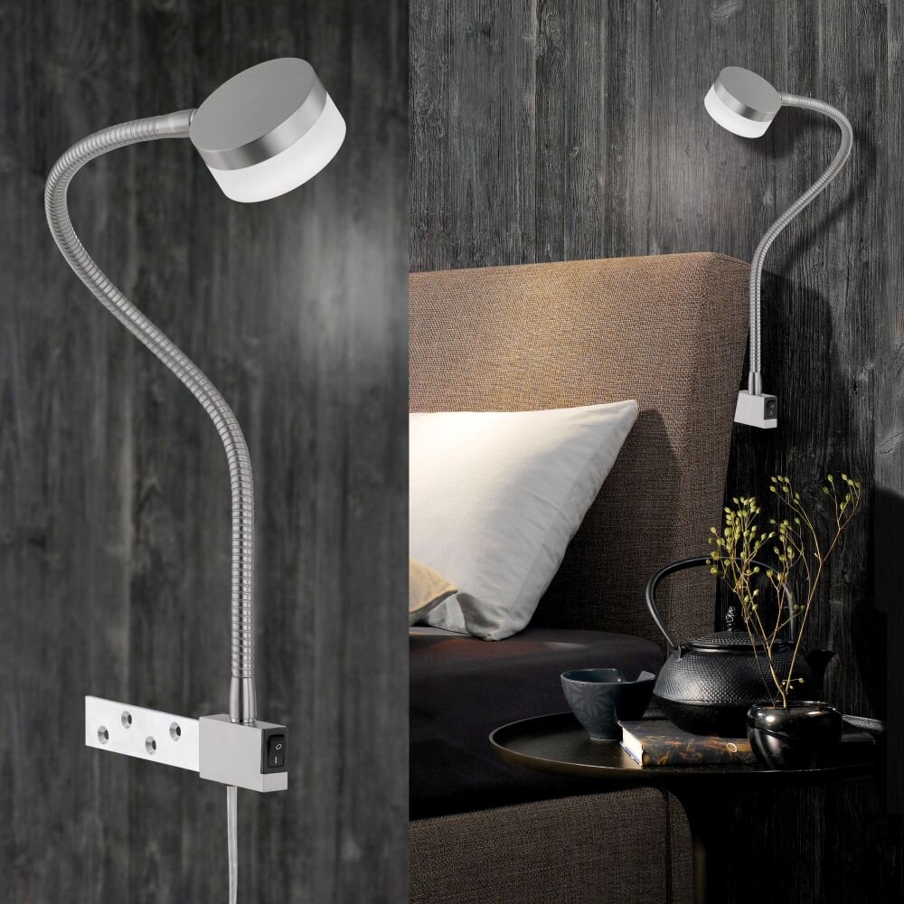 Honsel Lug Faretto da parete LED Nichel opaco, 1-Luce main product photo